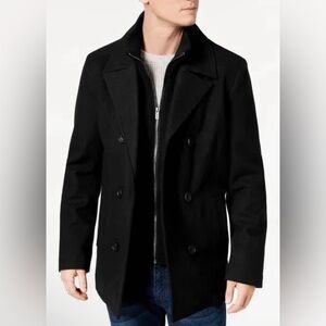 Kenneth Cole Reaction Men's Black Pea Coat